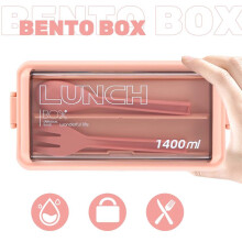 Bento Box Kit, 47.35OZ Bento Box Adult Lunch Box, 3 Compartments Bento Lunch Box , Meal Prep Containers for Adults