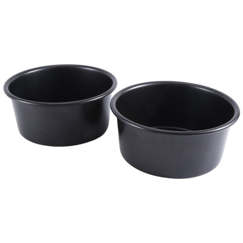 Forma de Bolo de 6 Polegadas Conjunto de 2, Panelas de Bolo Redondas Pequenas Antiaderentes de Liga de AlumíNio para Assar Bolos de Camada de 1