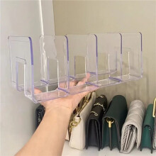 4X Support de Rangement de Sac Ă Main en Acrylique de Luxe, Organisateur Transparent pour Sacs pour Femmes, Vitrine avec Cloisons