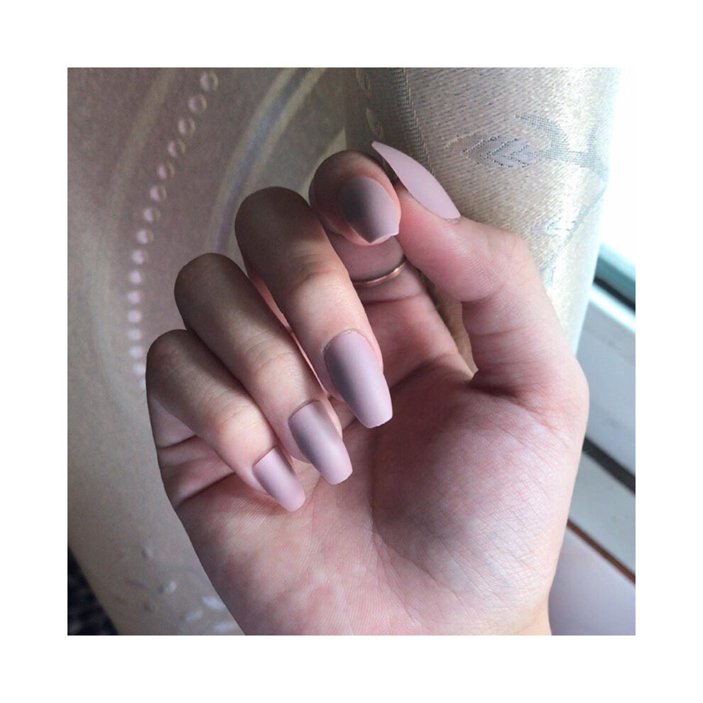 Reach-Tools Pink 24Pcs Matte Fake Nails For Women