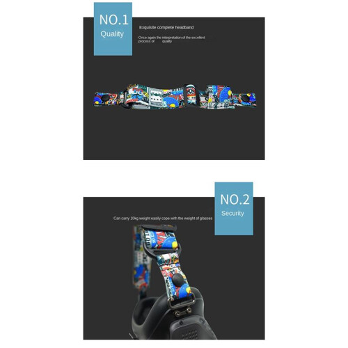 Convient Aux Lunettes Vidéo FPV Bandeau de Couleur Graffiti Sangle Fixe 2
