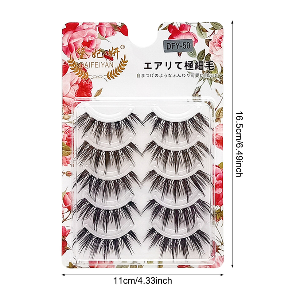 Dachuang Beauty Natural Asian False Eyelashes For Cosplay & Parties