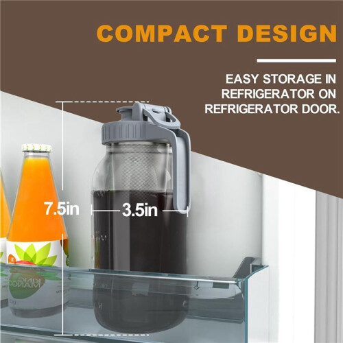 Cold Brew Coffee Maker 32Oz Cold Brew Pitcher with Stainless Steel Super Dense Filter for Iced Brew Coffee, Ice Tea-A 2