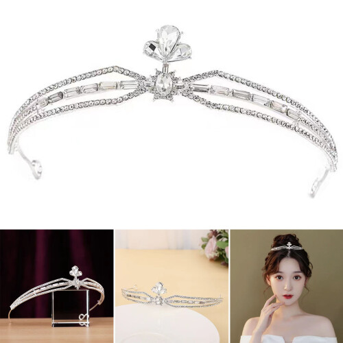 Korean Bridal Tiara Baroque Crown Wedding Accessory