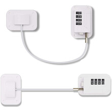 2 Stuks Koelkastslot Vriesslot Koelkastdeurslot Combinatie Kinderslot voor Kasten Lade (Wit)