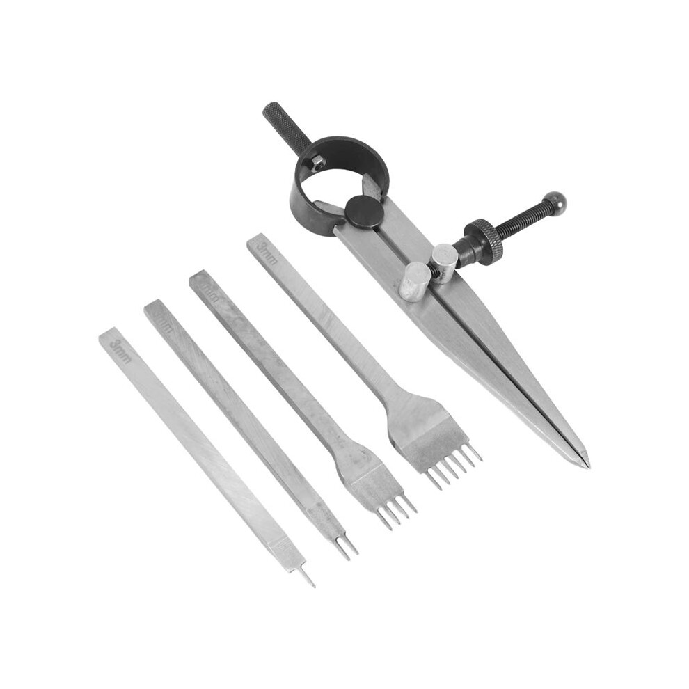 Leather Chisel Set, Prong Diamond Lacing Stitching Chisel Hole Punches Tool And Wing Divider For Leather Stitching 6031002589570