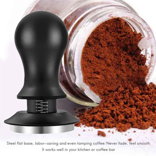 58mm Coffee Tamper Adjustable Depth with Scale Espresso Springs Calibrated Tamping Coffee Distributor 2