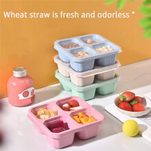 Bento Box-Reusable 4-Compartment Meal Prep Containers,Perfect Food Storage Containers, Compact and Stackable