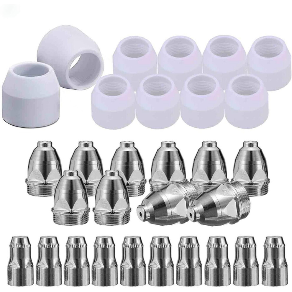 30Pcs P80 Plasma Cutting Consumables Kit, Plasma Nozzle, Electrode, P-80 Cutting Plasma Cutting Machine Torch 1.5Mm 4711721918241
