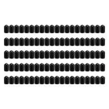 100 Unidades Tampas de Borracha de 9,5 Mm de Diâmetro Interno de PVC Tubo Redondo Tampa Protetores de Rosca de Parafuso Preto