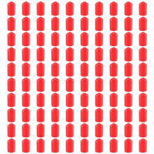 100Pcs Rubber End Caps 9.5Mm ID PVC Round Tube Bolt Cap Cover Screw Thread Protectors Red