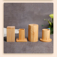 2 Uds. Dispensador de Palillos de Dientes de Bambú, Soportes para Contenedores de Palillos de Dientes, DecoracióN de Caja de Palillos Redonda y