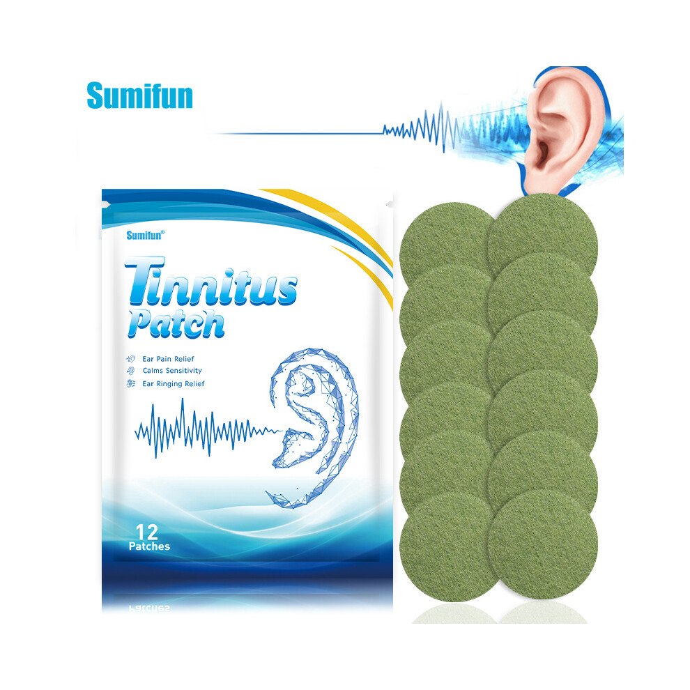 Phui-Pet-Supplies 12Pcs Tinnitus Relief Stickers For Ear Health