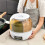 360 Rotating Grain Dispenser Grain Storage Box Transparent Sealed Jar Circular Kitchen Rice 6