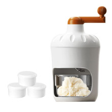 Snow Cone Machine Manual, Ice Crusher for Snow Cones, Shaved Ice Maker Machine for Home, with 3 Boxes Smoothies