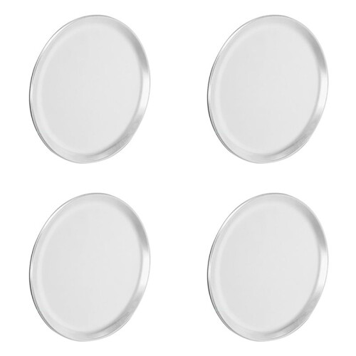 4X Bandeja/Bandeja para Pizza, Borda Estreita, Alumínio, 16 Polegadas