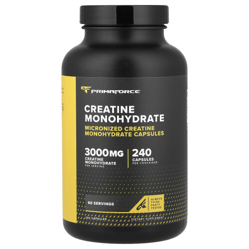Primaforce, Creatine Monohydrate, 3,000 mg, 240 Capsules (750 mg per Capsule) 1