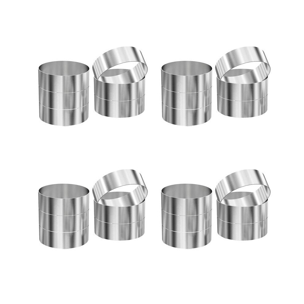 24 Pcs Hamburger Bun Rings,Burger Mold,4 Inch Large Ring Molds For Cooking,Cooking Rings For Fried Eggs,Crumpets 6033344340093