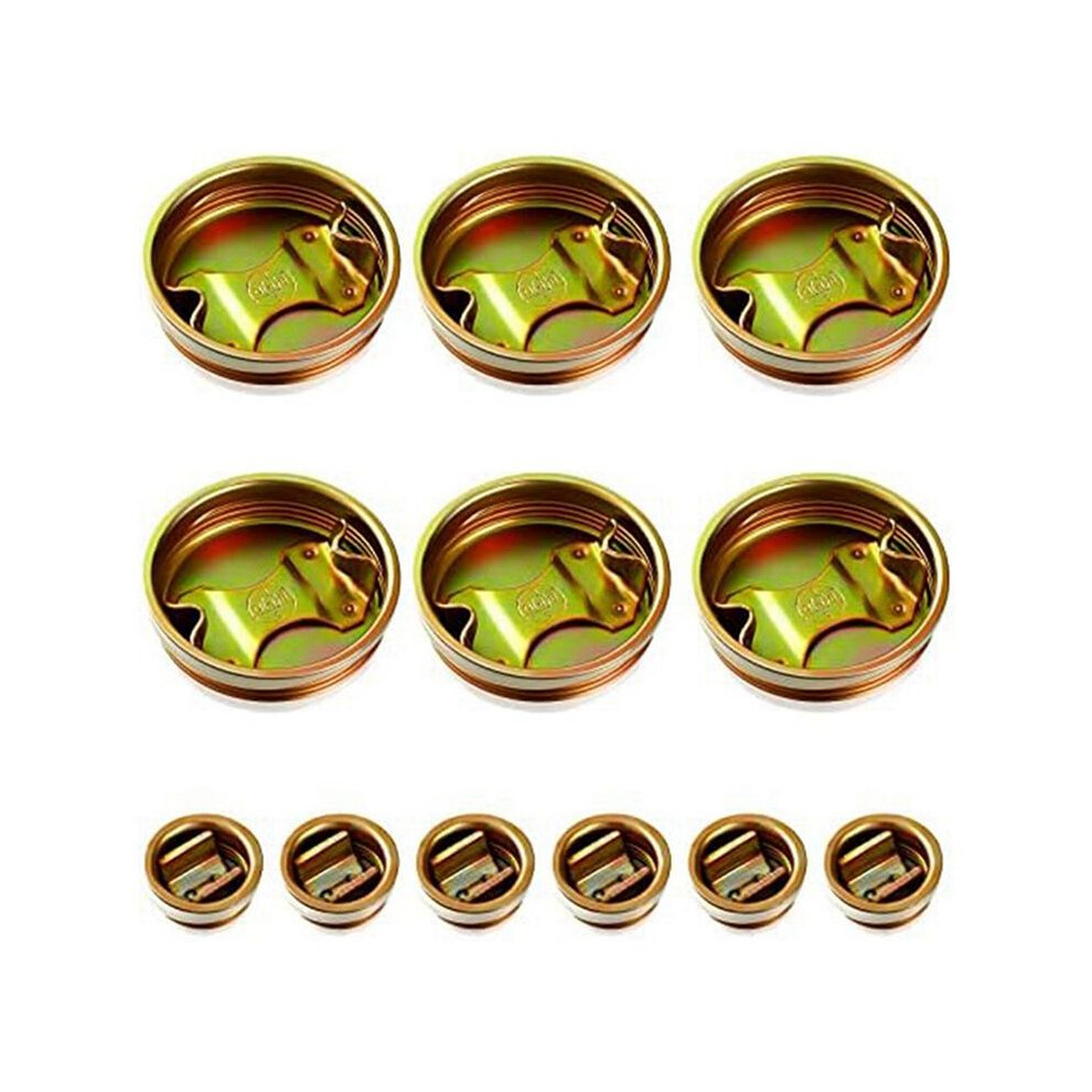 12 Pack Steel Bung Plug Drum Bung 6Cm And 3Cm Bung Hole Cap 55 Gallon Drum Caps Metal Bung Caps With Plated Coated 4713958015717