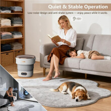 Machine à Laver 13 L - Machine à Laver Pliable et Portable avec Essoreuse pour Vêtements de Bébé et Sous-Vêtements, Idéale pour Voyages