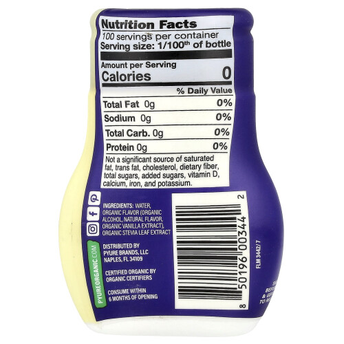 Pyure, Dulcișor Organic, Vanilă, 1.8 fl oz (53 ml) 2