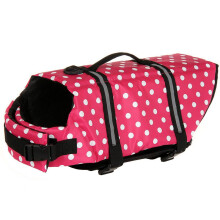 (Pink Point, XL(40 kg)) Dog Vest Pet Life Jacket Top Safety Reflective Stripe Swimming Preserver Clothes