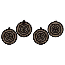 Lot de 4 Tapis de Protection pour Table de Cuisson à Induction en Silicone Thermochromique - Tapis Antidérapant pour Table de Cuisson à Induction