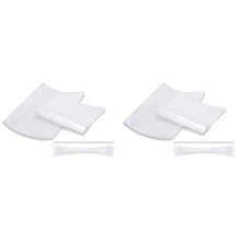 200 Pieces Poultry Shrink Wrap Bags Transparent Heat Shrink Bags and 100 Pieces Zip Ties and Clear Silicone Straw