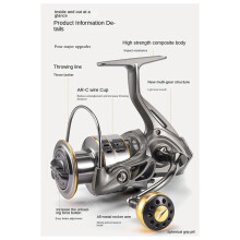 New Style Fishing Reel, Interchangeable Left and Right Handles, Spinnings Reel, Seamless High Speed Fishing Reel LC2000