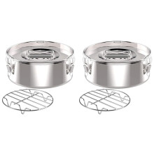 2X Flan Pan Flanera Mold 2.3 Qt , Stainless Steel Flan Mold with Lid - Flan Maker- Flanera Flan Maker