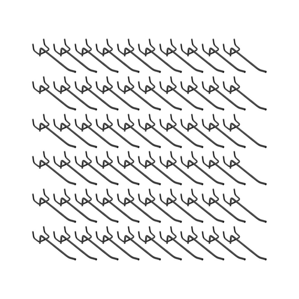 Peg Board Hooks 4Inch, Peg Board Shelf Hooks Metal Peg Board Display Hooks Wall Hooks For 1/4Inch Spaced Peg Board,60Pcs 4712088495352