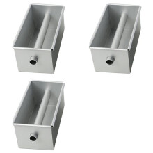 3X Lange Cake Bakvorm Non-Stick Vloeiende Hart Cakevorm Aluminium Vierkant Brood Broodvorm met Middenbuis Cake Tools