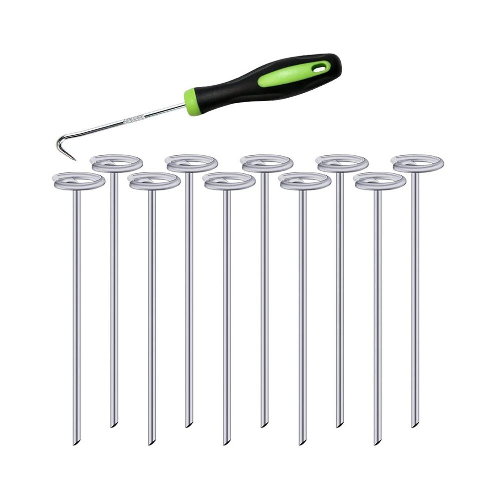 50Pcs Circle Top Landscape Staples, 6Inch Garden Stake Galvanized Landscape Fabric Stakes, Heavy Duty Yard Ground Pins 6134130604280