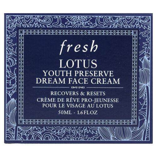 Fresh, Lotus, Ungdomsbevarande dröm ansiktskräm, 1,6 fl oz (50 ml) 1