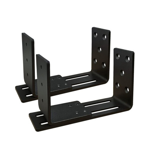 Adjustable Door Barricade Brackets, Heavy Duty Door Security Bracket, Drop Open Bar Holder for Security 1