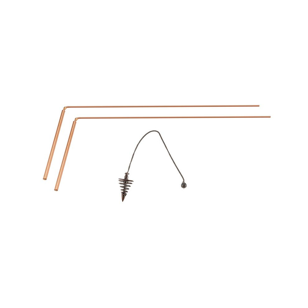 2Pcs Copper Dowsing Rods Spiritual Divining Rods Flexible Copper Rod Dowsing Spirit Rods With Pendulum Pendant 4712945075079
