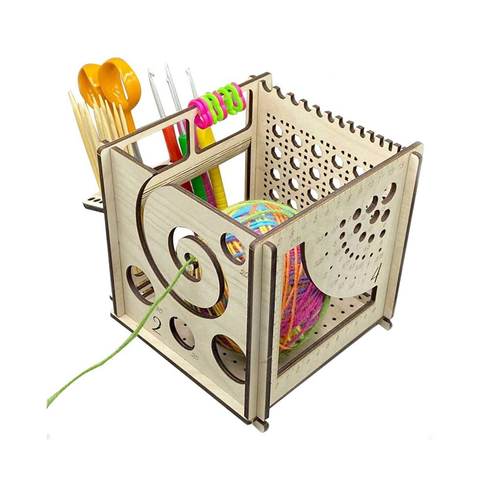 All-In-One Wooden Yarn Bowl, 2024 Multifunctional Knitting Tool,Wooden Yarn Bowl, Yarn Bowl For Knitting 6132829039641