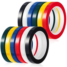 12 Rullar 12 mm FäRgglada Autoklavband, 216 Fots LäNgd Varje Tejp, Tandmarkeringstejp, Identifieringstejp 6 FäRg