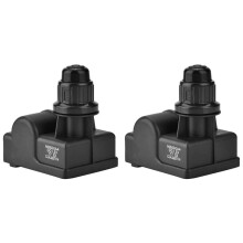 2X Allumeur de Gril à Gaz de Barbecue Allumeur de Bouton Poussoir de Générateur D'Étincelle Durable 4 Sorties Remplacement D'Appareils à Gaz de