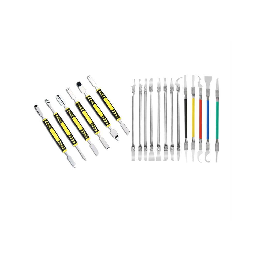 Electronics Opening Pry Tool Repair Kit With Ic Chip Repair Tools Thin Blade Cpu Remover Bga Maintenance Knife 19 Pieces 4712119912520