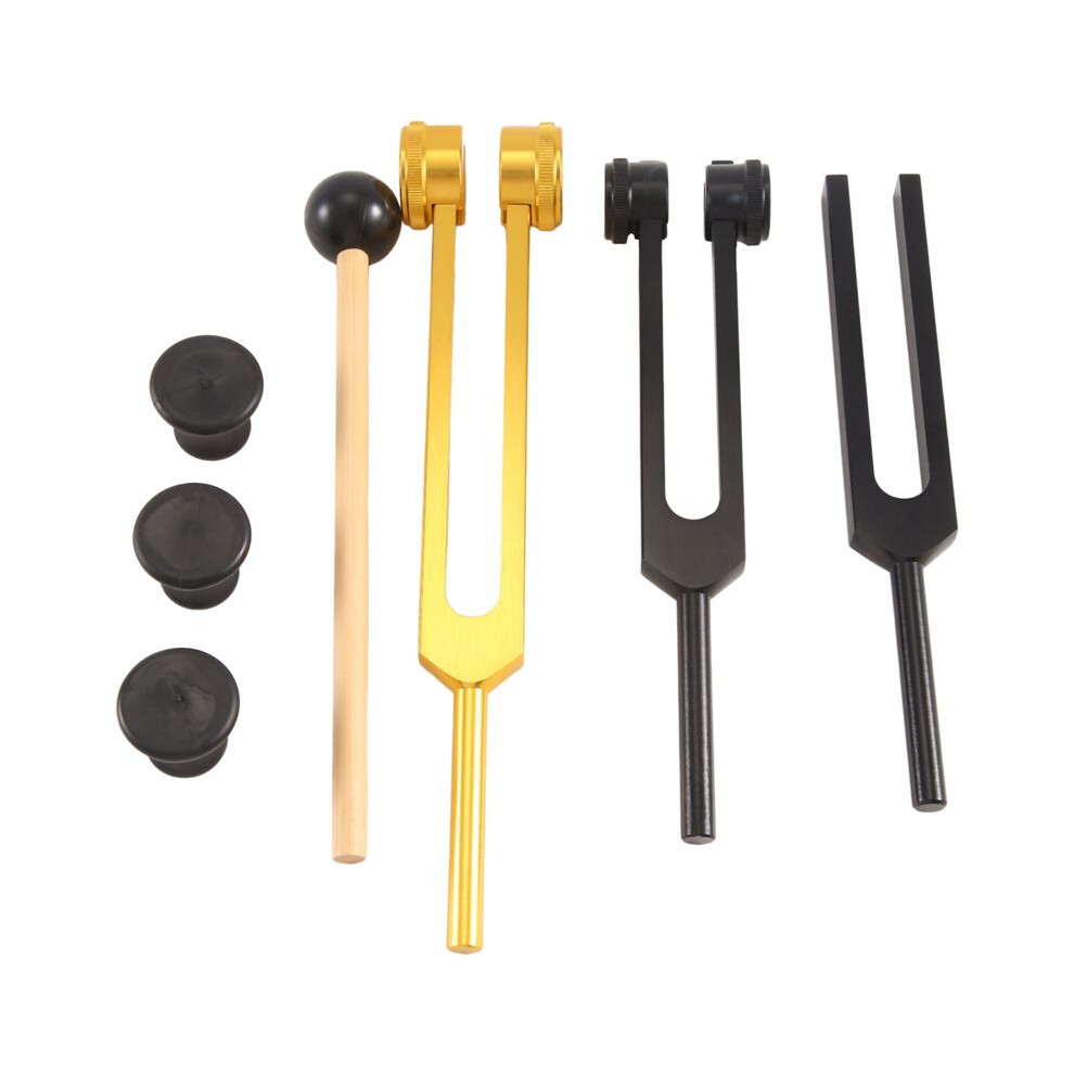 Jojomino Tuning Forks For Set 128/256/512Hz - Sound Instruments - Tuning Fork Set - Chakra Tuning Forks