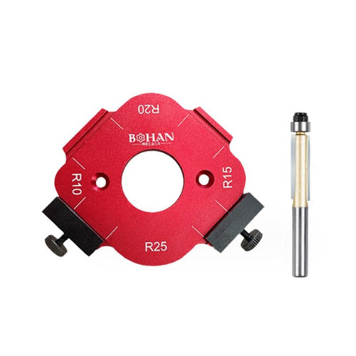 4-In-1 Arc Angle Positioning Template, Router Corner Radius Template, Corner Radius Jig Router Template, Reusable 30-50R 1