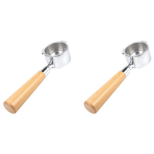 2pcs 51mm Coffee Bottomless Filter for  EC680 / EC685, Removable Bottomless Filter Holder with Filter Basket
