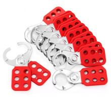 8 Pack Lock Out Tag Out Hasp, Fraudebestendige Lockout Hangslot Hasp, 1 Inch Kaakdiameter Lockout Hasp met 6 Gaten Interlock