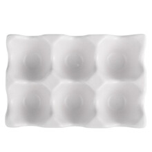 Suprimentos de Cozinha Bandeja de Ovos Rack de Ovos Utensílios de Mesa de Cerâmica Doméstica Suprimentos Bandeja de Ovos Bandeja de Ovos Branca