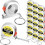 Tape Measure Keychains Functional Retractable Measuring Tape Keychains with Slide Lock for Construction Party,1M/3FT,B 1