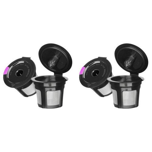 Tazze K Riutilizzabili per K , K Elite, K Classic, K Compact, K Latte, K Select e Tutte Le Macchine da Caffè 2.0 e 1.0, 4 Pezzi