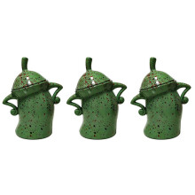 3X Canister with Attitude,Fun Airtight Kitchen Storage Canisters,Cute Food Storage Tank with Airtight Lid Green