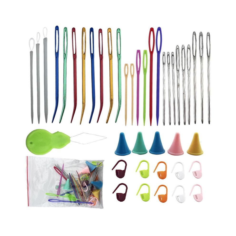 42 Pcs Yarn Needles Set, Assorted Yarn Needles Bent Needle Weaving Needle Darning Needles Eye Needles 4711800213519
