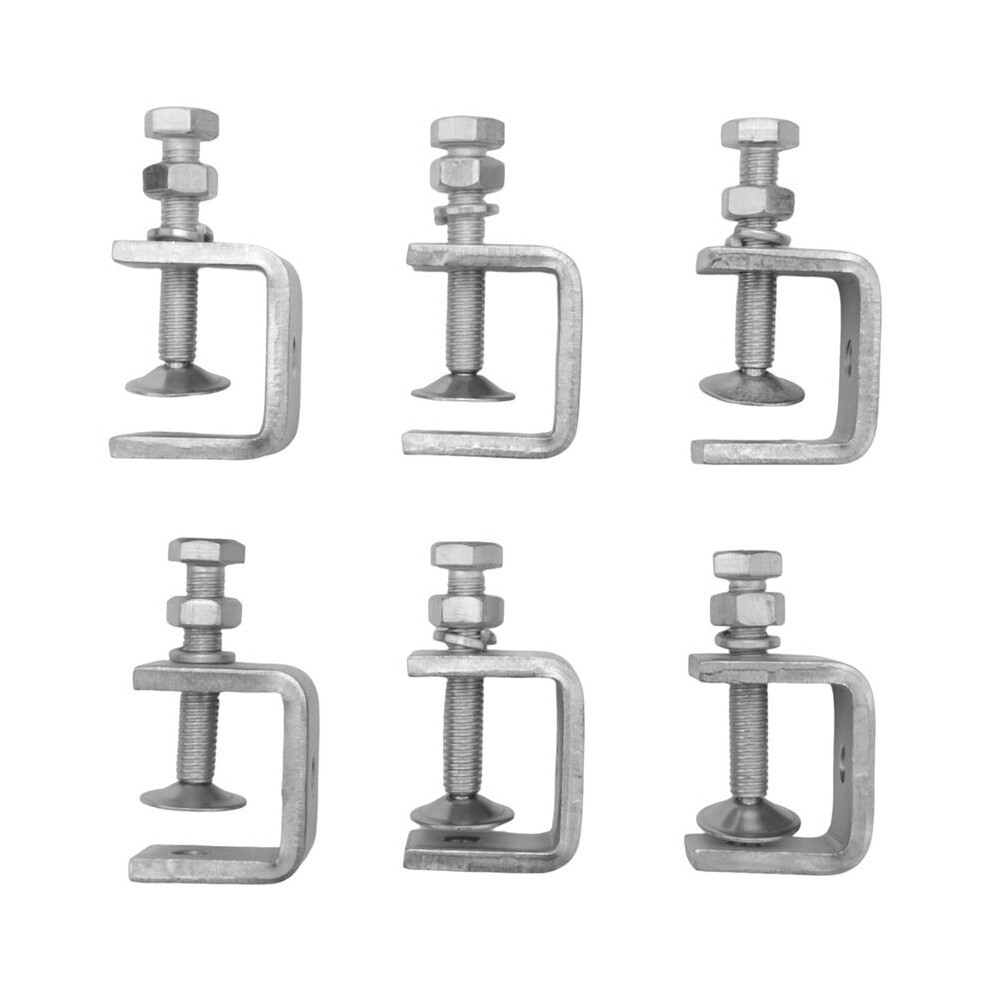 6Pcs C Clamps,U Clamps For Metal Working, Small Desk Clamp With Stable Wide Jaw Opening & Protective Pads/I- Design 6033193045323